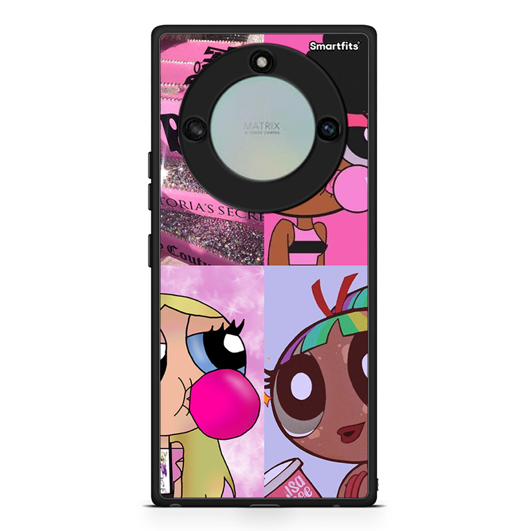 Honor X40 Bubble Girls Θήκη Αγίου Βαλεντίνου από τη Smartfits με σχέδιο στο πίσω μέρος και μαύρο περίβλημα | Smartphone case with colorful back and black bezels by Smartfits