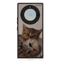 Thumbnail for Honor X40 Cats In Love Θήκη από τη Smartfits με σχέδιο στο πίσω μέρος και μαύρο περίβλημα | Smartphone case with colorful back and black bezels by Smartfits