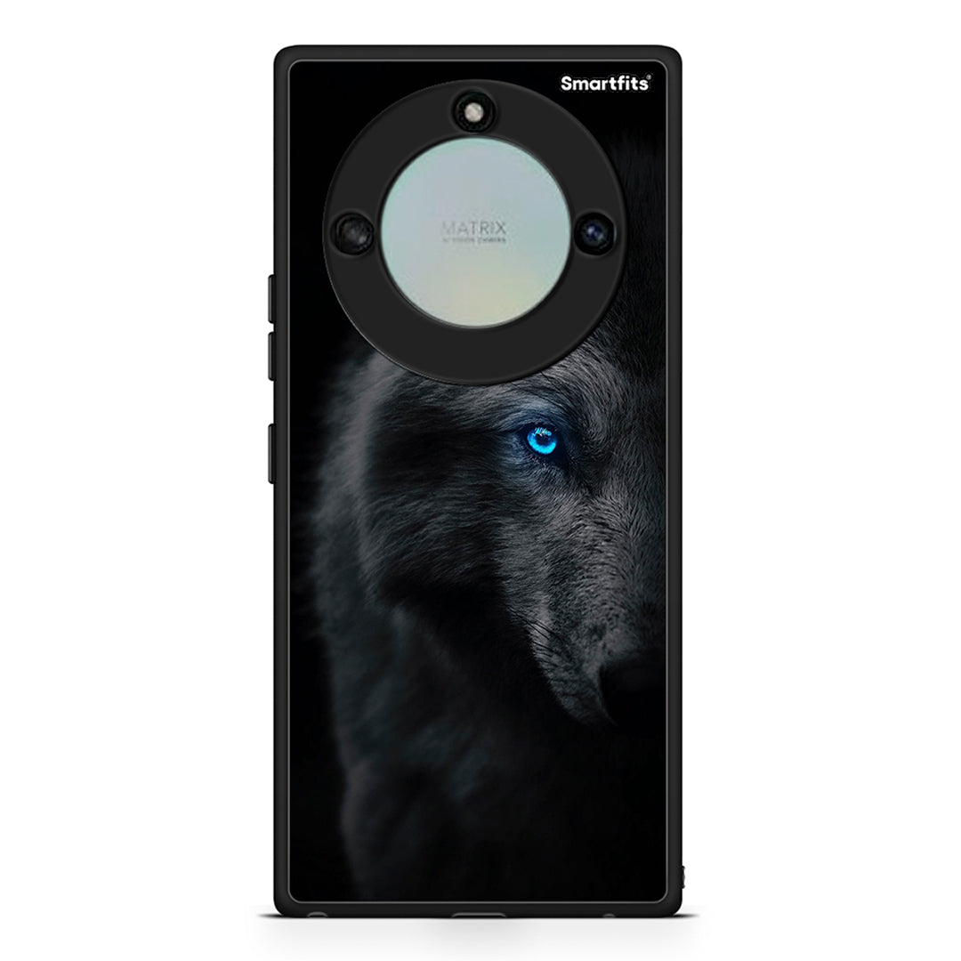 Honor X40 Dark Wolf θήκη από τη Smartfits με σχέδιο στο πίσω μέρος και μαύρο περίβλημα | Smartphone case with colorful back and black bezels by Smartfits