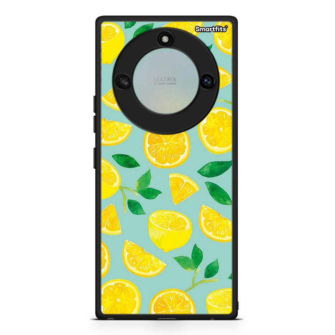 Honor X40 Lemons θήκη από τη Smartfits με σχέδιο στο πίσω μέρος και μαύρο περίβλημα | Smartphone case with colorful back and black bezels by Smartfits