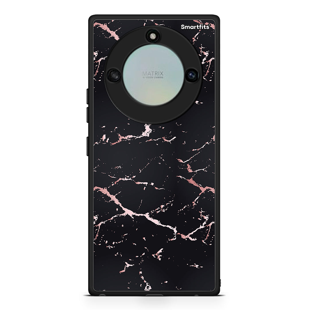 4 - Honor X40 Black Rosegold Marble case, cover, bumper