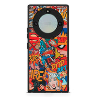 Thumbnail for Honor X40 PopArt OMG θήκη από τη Smartfits με σχέδιο στο πίσω μέρος και μαύρο περίβλημα | Smartphone case with colorful back and black bezels by Smartfits