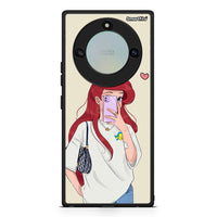 Thumbnail for Honor X40 Walking Mermaid Θήκη από τη Smartfits με σχέδιο στο πίσω μέρος και μαύρο περίβλημα | Smartphone case with colorful back and black bezels by Smartfits