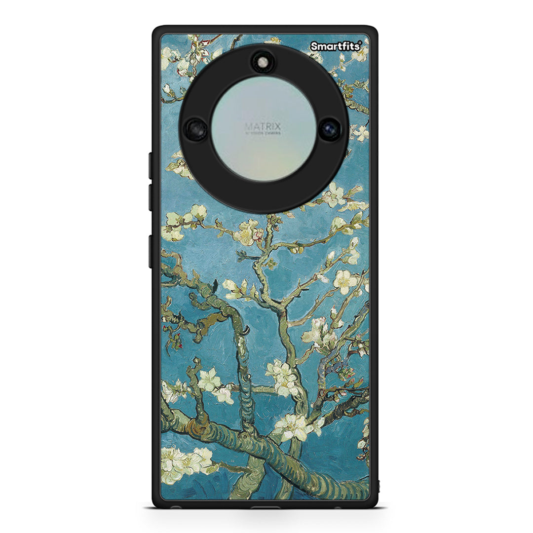 Honor X40 White Blossoms θήκη από τη Smartfits με σχέδιο στο πίσω μέρος και μαύρο περίβλημα | Smartphone case with colorful back and black bezels by Smartfits