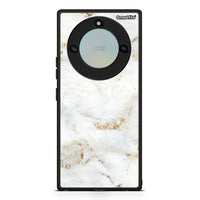 Thumbnail for Honor X40 White Gold Marble θήκη από τη Smartfits με σχέδιο στο πίσω μέρος και μαύρο περίβλημα | Smartphone case with colorful back and black bezels by Smartfits