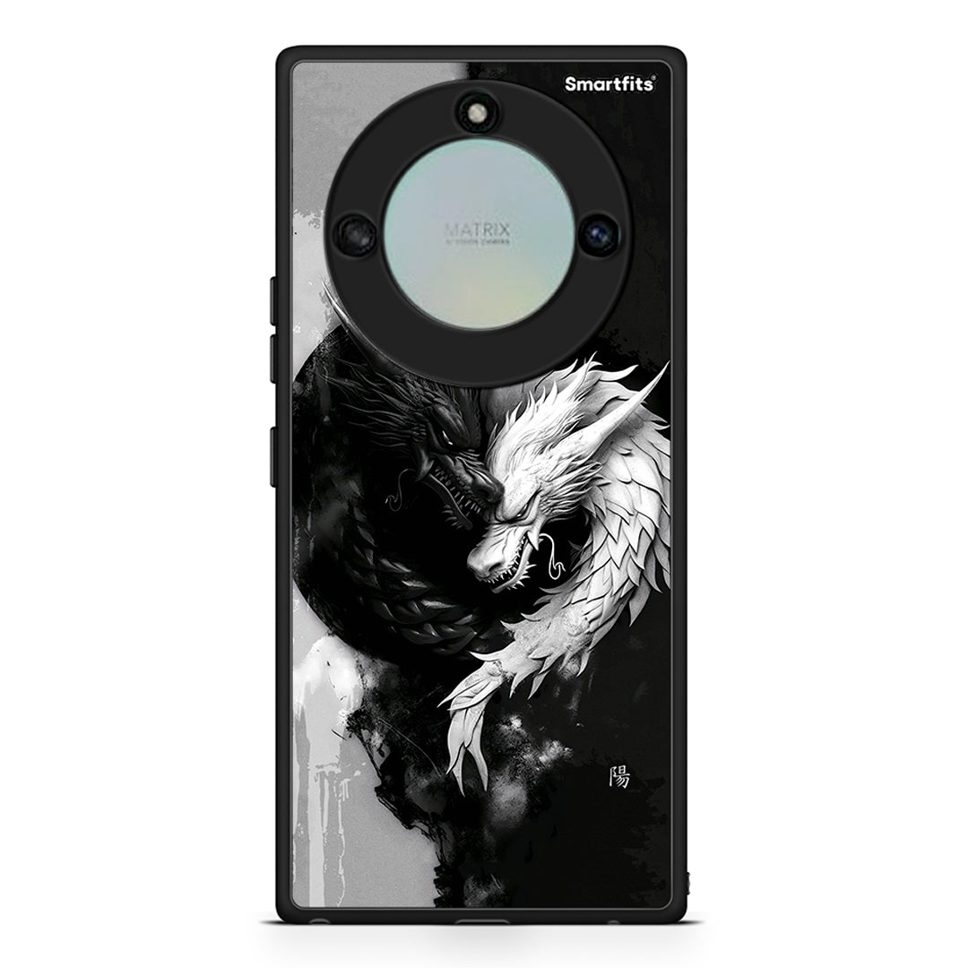 Honor X40 Yin Yang Θήκη από τη Smartfits με σχέδιο στο πίσω μέρος και μαύρο περίβλημα | Smartphone case with colorful back and black bezels by Smartfits