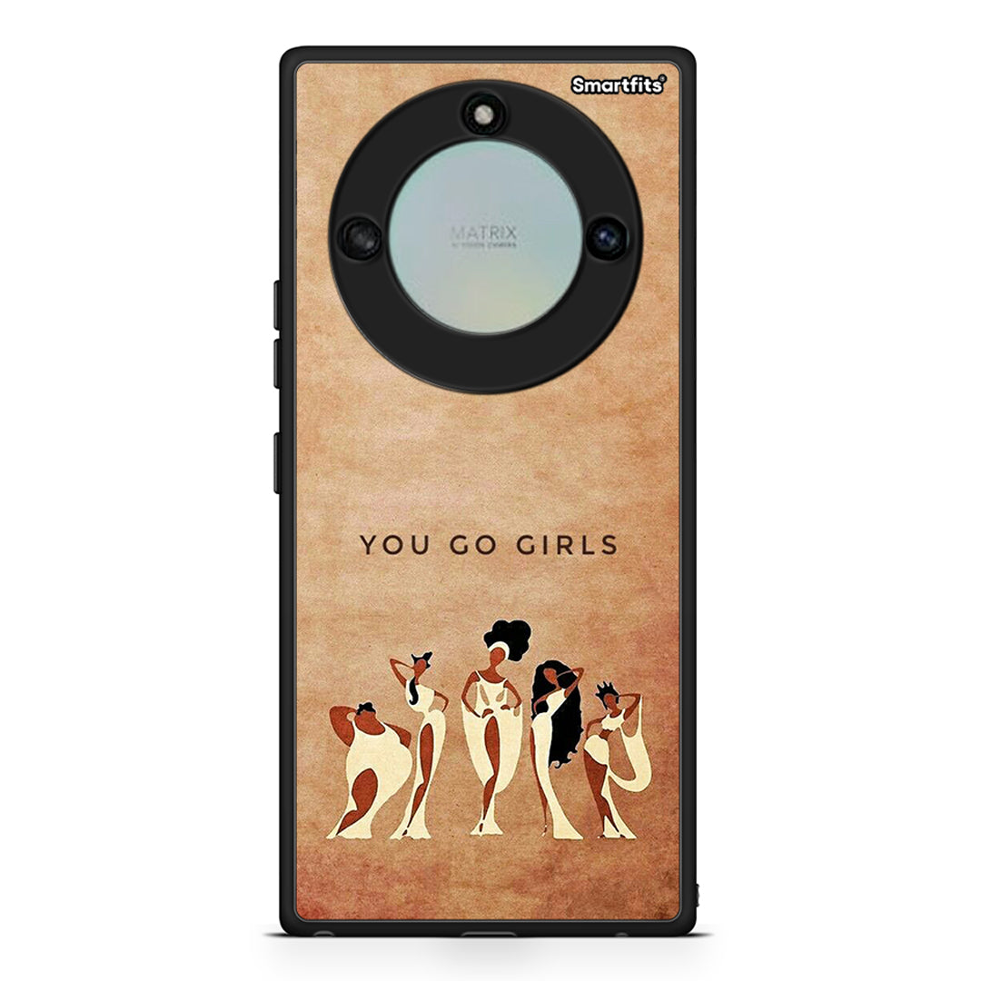 Honor X40 You Go Girl θήκη από τη Smartfits με σχέδιο στο πίσω μέρος και μαύρο περίβλημα | Smartphone case with colorful back and black bezels by Smartfits