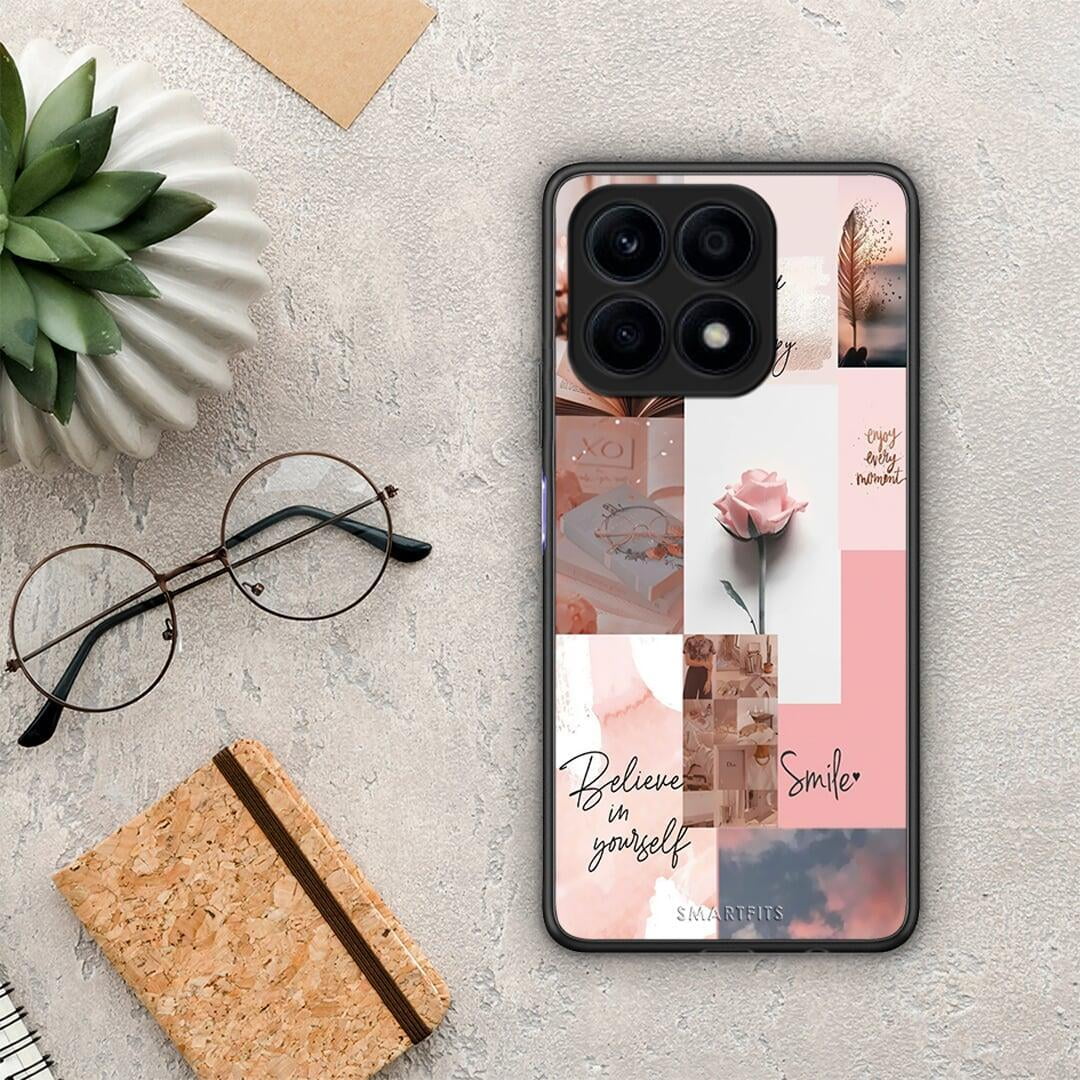 Θήκη Honor X8a Aesthetic Collage από τη Smartfits με σχέδιο στο πίσω μέρος και μαύρο περίβλημα | Honor X8a Aesthetic Collage Case with Colorful Back and Black Bezels