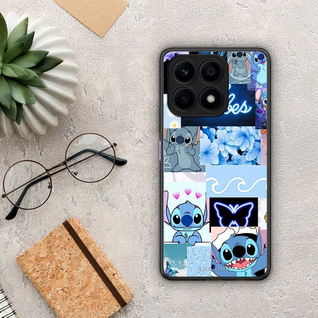 Θήκη Honor X8a Collage Good Vibes από τη Smartfits με σχέδιο στο πίσω μέρος και μαύρο περίβλημα | Honor X8a Collage Good Vibes Case with Colorful Back and Black Bezels