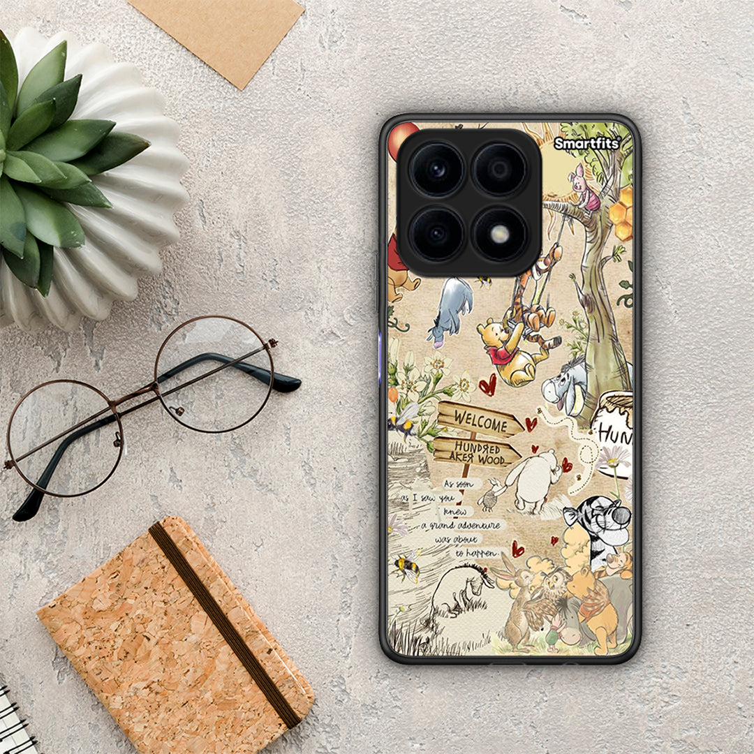 Θήκη Honor X8a Happy Friends από τη Smartfits με σχέδιο στο πίσω μέρος και μαύρο περίβλημα | Honor X8a Happy Friends Case with Colorful Back and Black Bezels