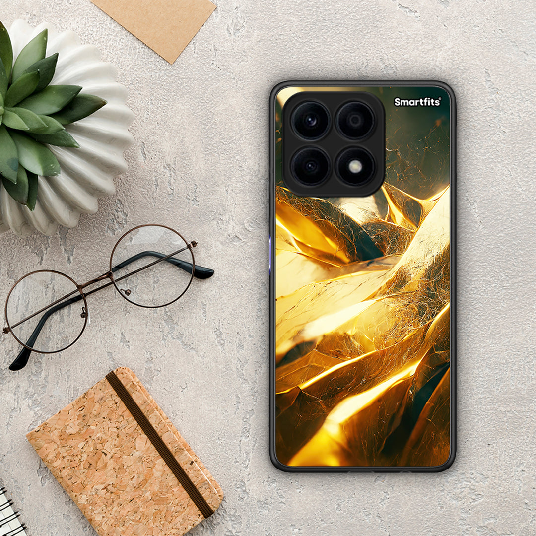 Θήκη Honor X8a Real Gold από τη Smartfits με σχέδιο στο πίσω μέρος και μαύρο περίβλημα | Honor X8a Real Gold Case with Colorful Back and Black Bezels