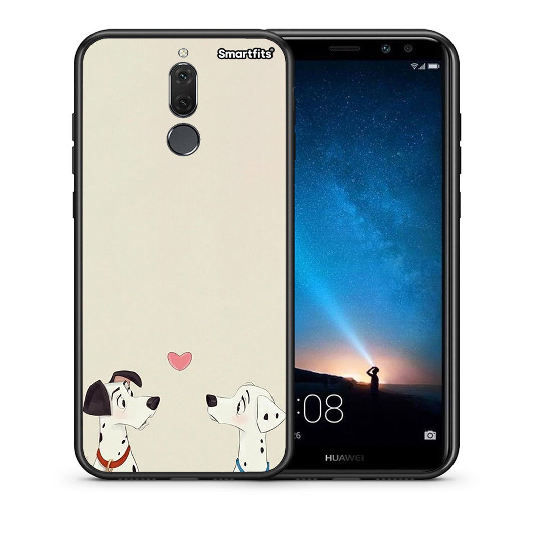 Θήκη Huawei Mate 10 Lite Dalmatians Love από τη Smartfits με σχέδιο στο πίσω μέρος και μαύρο περίβλημα | Huawei Mate 10 Lite Dalmatians Love case with colorful back and black bezels