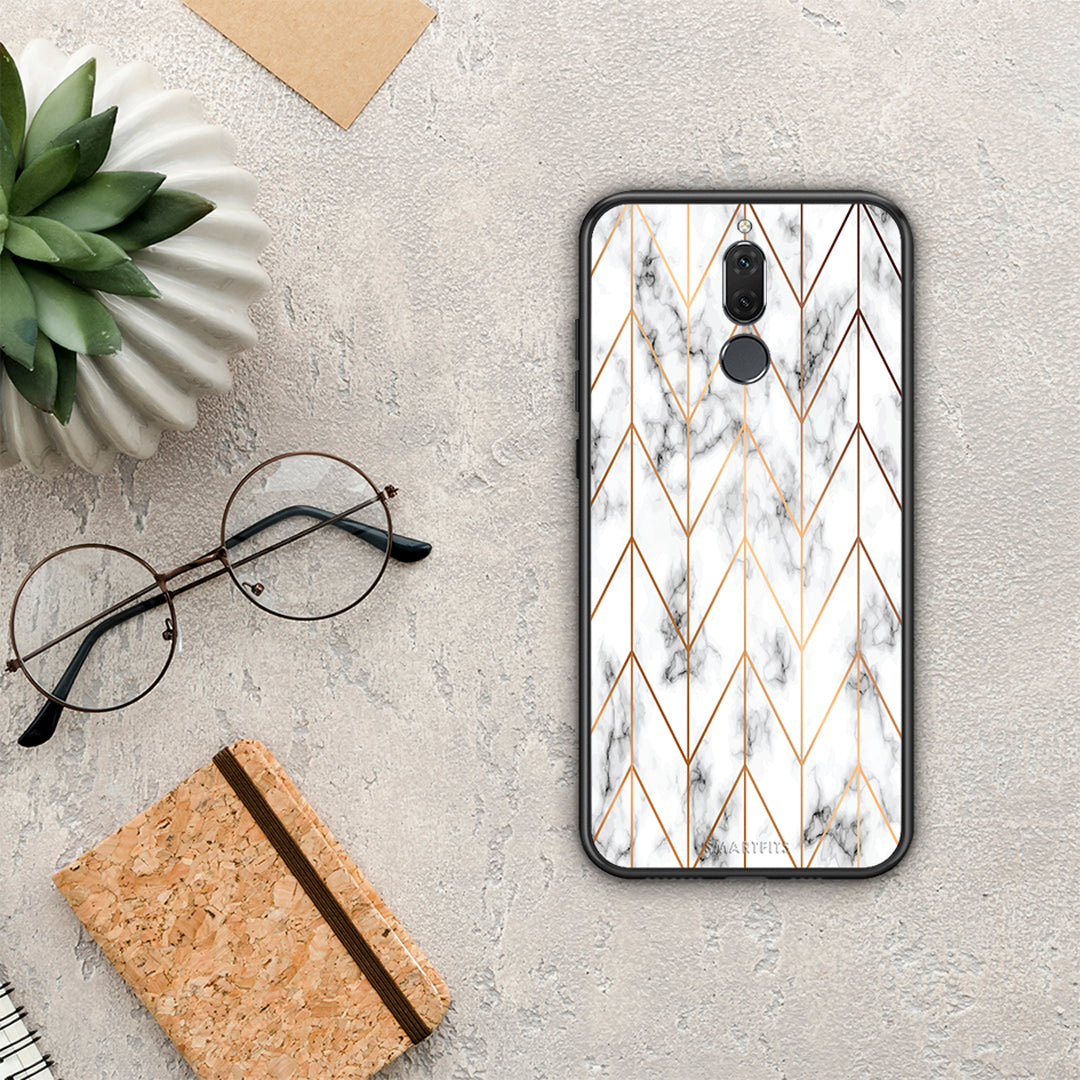 Marble Gold Geometric - Huawei Mate 10 Lite θήκη