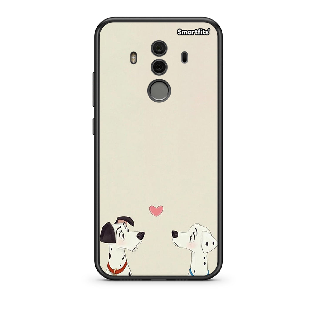 Huawei Mate 10 Pro Dalmatians Love θήκη από τη Smartfits με σχέδιο στο πίσω μέρος και μαύρο περίβλημα | Smartphone case with colorful back and black bezels by Smartfits