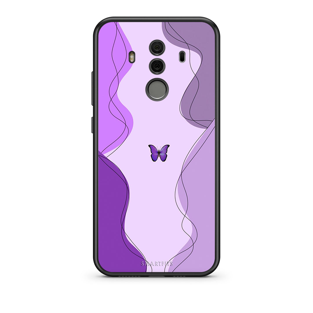 Huawei Mate 10 Pro Purple Mariposa Θήκη Αγίου Βαλεντίνου από τη Smartfits με σχέδιο στο πίσω μέρος και μαύρο περίβλημα | Smartphone case with colorful back and black bezels by Smartfits
