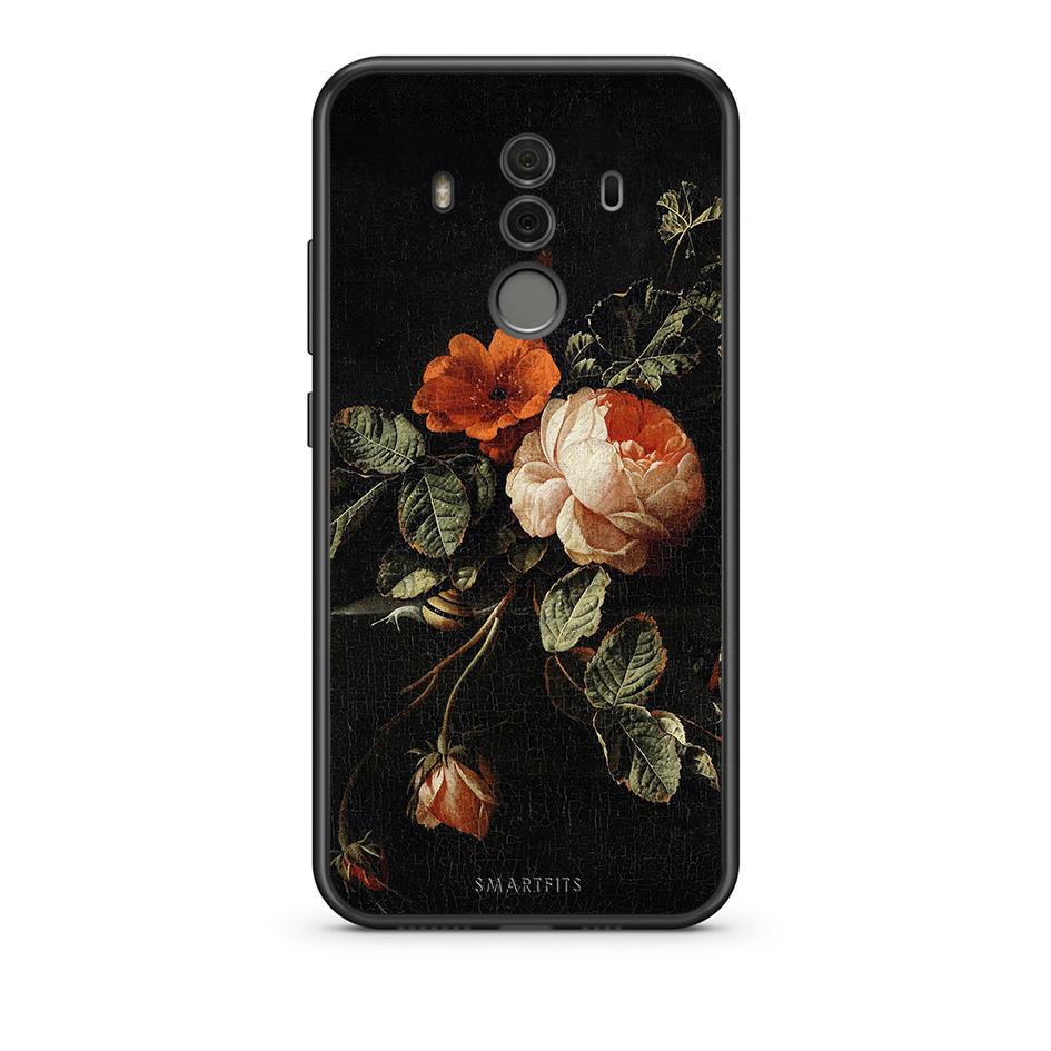 Huawei Mate 10 Pro Vintage Roses θήκη από τη Smartfits με σχέδιο στο πίσω μέρος και μαύρο περίβλημα | Smartphone case with colorful back and black bezels by Smartfits