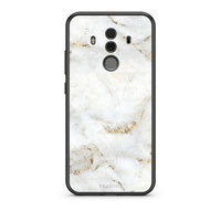 Thumbnail for Huawei Mate 10 Pro White Gold Marble θήκη από τη Smartfits με σχέδιο στο πίσω μέρος και μαύρο περίβλημα | Smartphone case with colorful back and black bezels by Smartfits