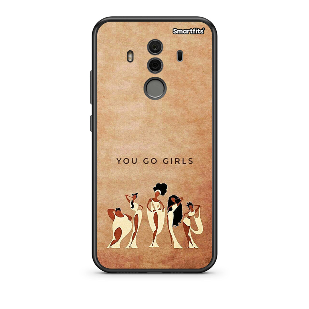 Huawei Mate 10 Pro You Go Girl θήκη από τη Smartfits με σχέδιο στο πίσω μέρος και μαύρο περίβλημα | Smartphone case with colorful back and black bezels by Smartfits
