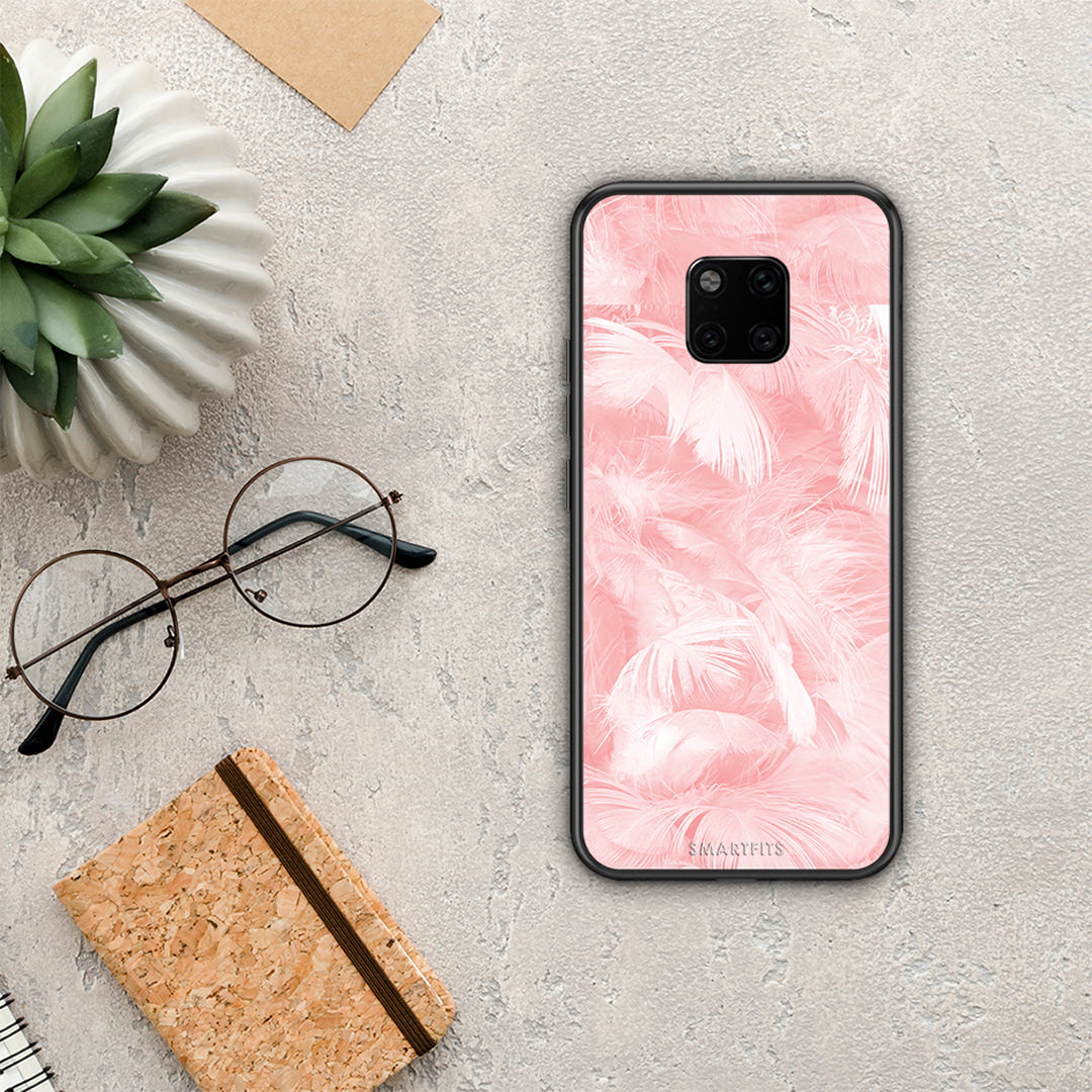 Boho Pink Feather - Huawei Mate 20 Pro θήκη