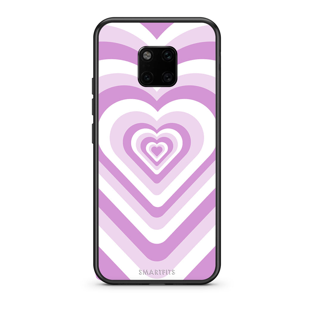 Huawei Mate 20 Pro Lilac Hearts θήκη από τη Smartfits με σχέδιο στο πίσω μέρος και μαύρο περίβλημα | Smartphone case with colorful back and black bezels by Smartfits