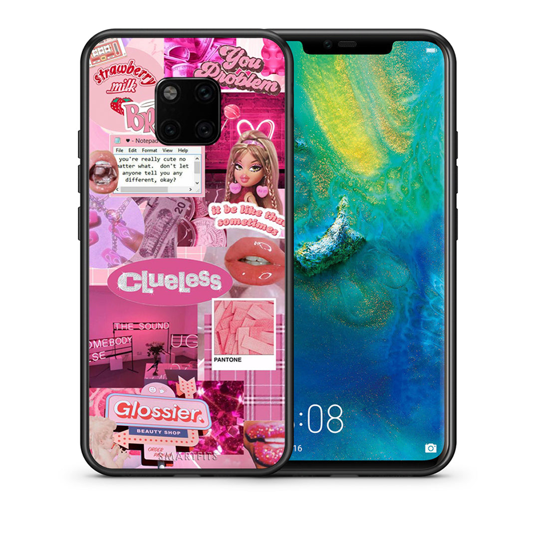 Θήκη Αγίου Βαλεντίνου Huawei Mate 20 Pro Pink Love από τη Smartfits με σχέδιο στο πίσω μέρος και μαύρο περίβλημα | Huawei Mate 20 Pro Pink Love case with colorful back and black bezels