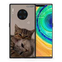 Thumbnail for Θήκη Huawei Mate 30 Pro Cats In Love από τη Smartfits με σχέδιο στο πίσω μέρος και μαύρο περίβλημα | Huawei Mate 30 Pro Cats In Love case with colorful back and black bezels