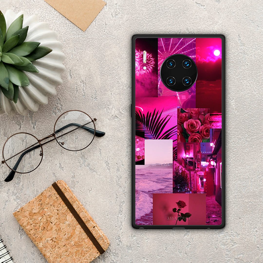 Collage Red Roses - Huawei Mate 30 Pro θήκη