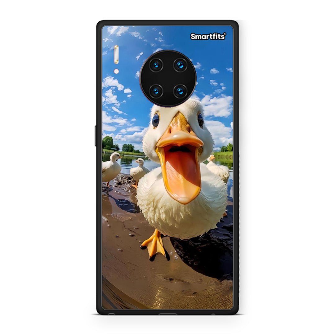 Huawei Mate 30 Pro Duck Face θήκη από τη Smartfits με σχέδιο στο πίσω μέρος και μαύρο περίβλημα | Smartphone case with colorful back and black bezels by Smartfits