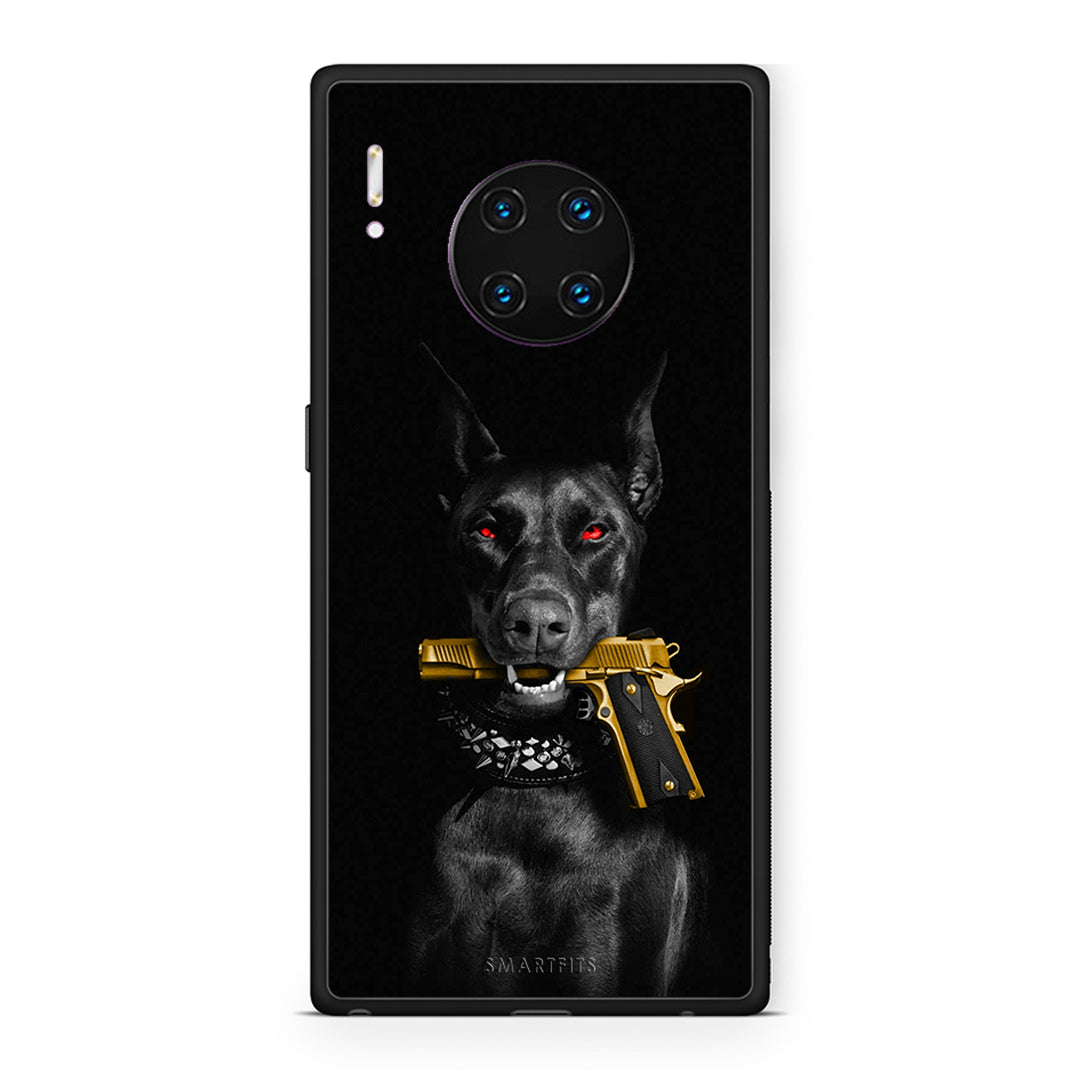 Huawei Mate 30 Pro Golden Gun Θήκη Αγίου Βαλεντίνου από τη Smartfits με σχέδιο στο πίσω μέρος και μαύρο περίβλημα | Smartphone case with colorful back and black bezels by Smartfits