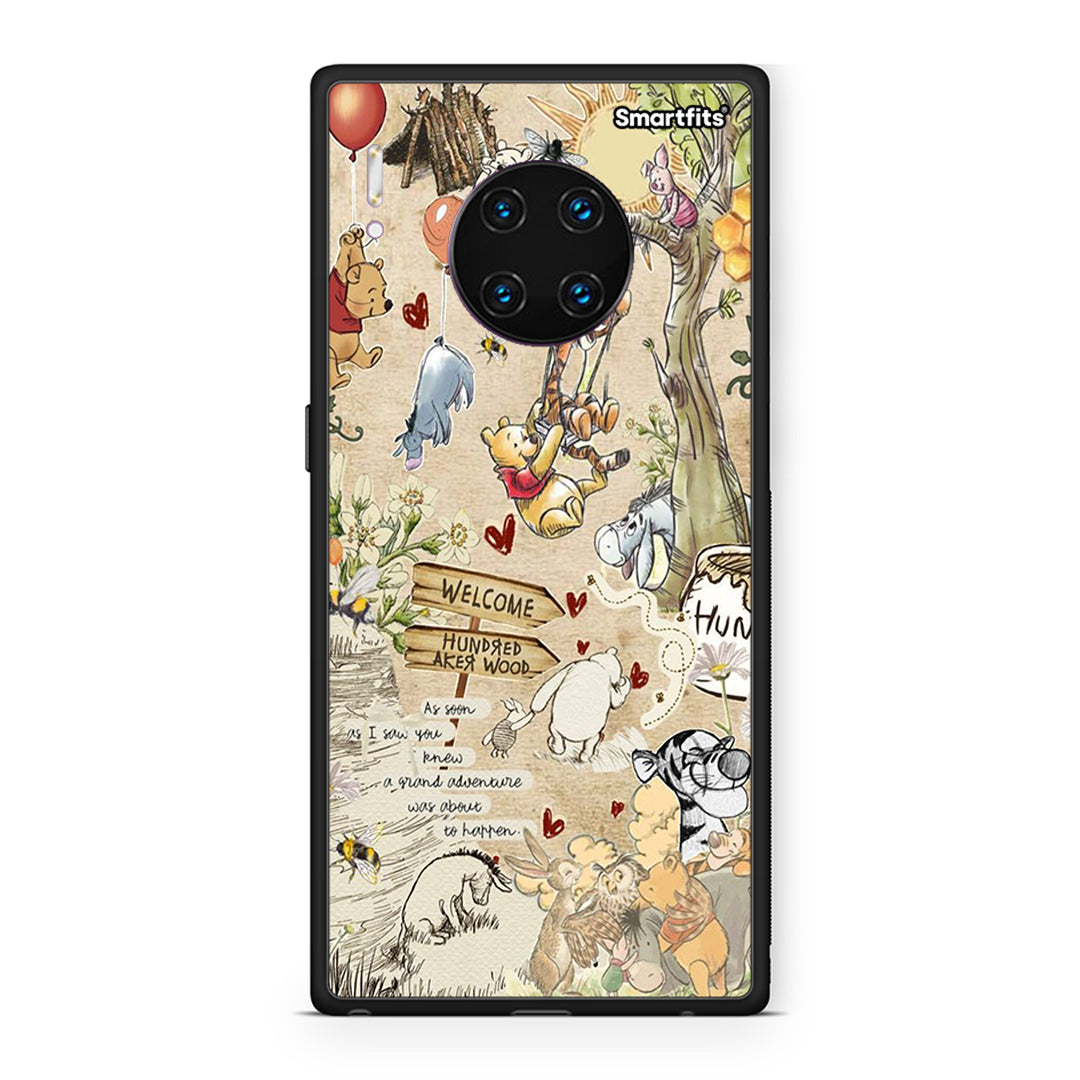 Huawei Mate 30 Pro Happy Friends θήκη από τη Smartfits με σχέδιο στο πίσω μέρος και μαύρο περίβλημα | Smartphone case with colorful back and black bezels by Smartfits