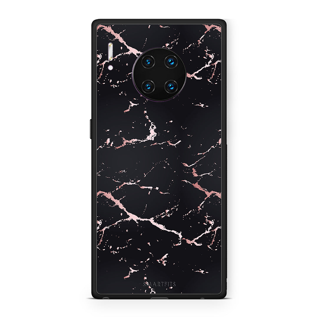4 - Huawei Mate 30 Pro Black Rosegold Marble case, cover, bumper