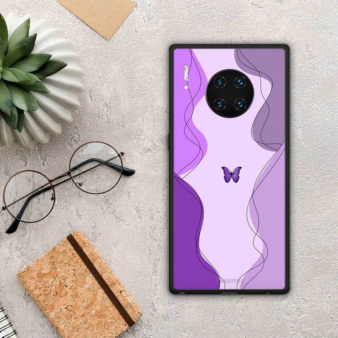 Purple Mariposa - Huawei Mate 30 Pro θήκη