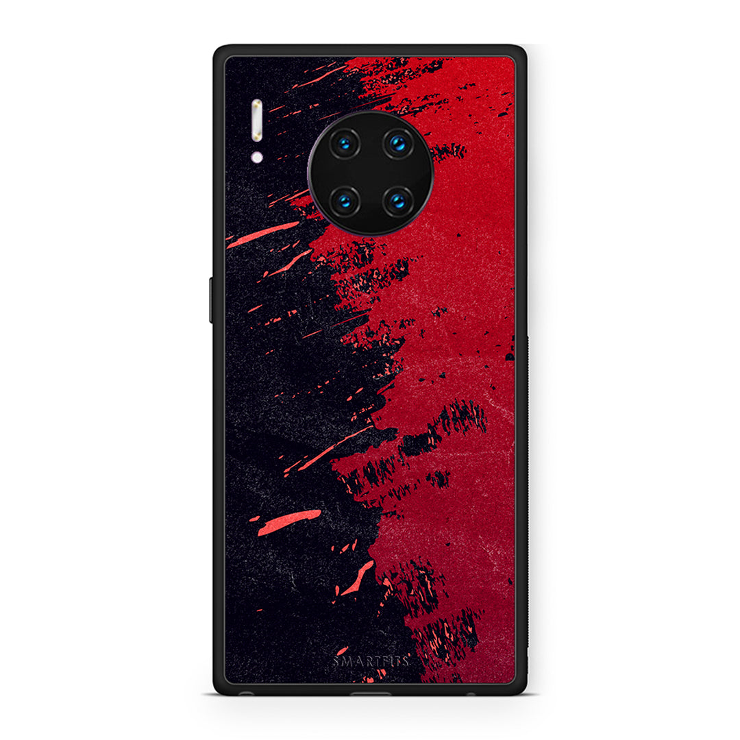 Huawei Mate 30 Pro Red Paint Θήκη Αγίου Βαλεντίνου από τη Smartfits με σχέδιο στο πίσω μέρος και μαύρο περίβλημα | Smartphone case with colorful back and black bezels by Smartfits