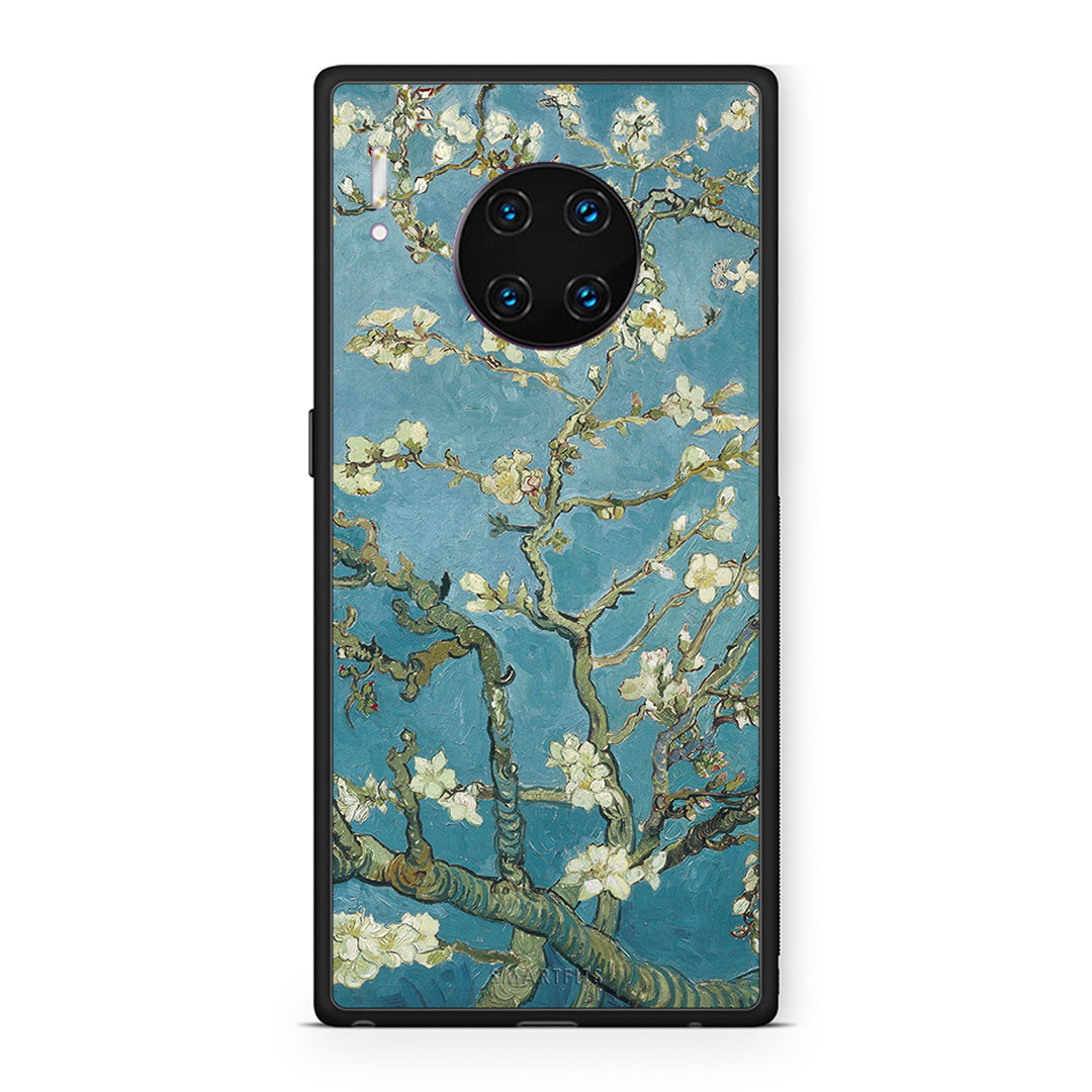 Huawei Mate 30 Pro White Blossoms θήκη από τη Smartfits με σχέδιο στο πίσω μέρος και μαύρο περίβλημα | Smartphone case with colorful back and black bezels by Smartfits