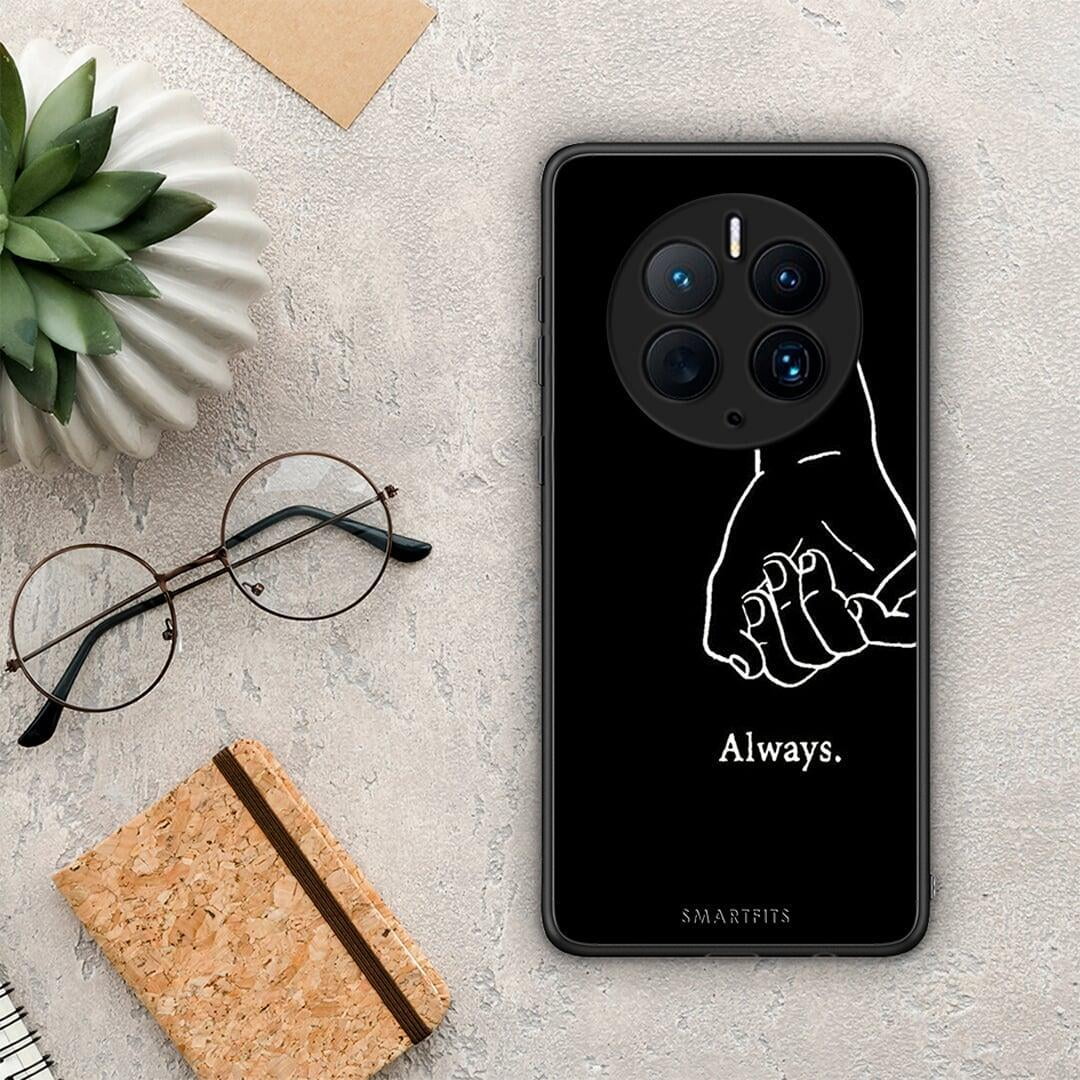 Θήκη Huawei Mate 50 Pro Always & Forever 1 από τη Smartfits με σχέδιο στο πίσω μέρος και μαύρο περίβλημα | Huawei Mate 50 Pro Always & Forever 1 Case with Colorful Back and Black Bezels