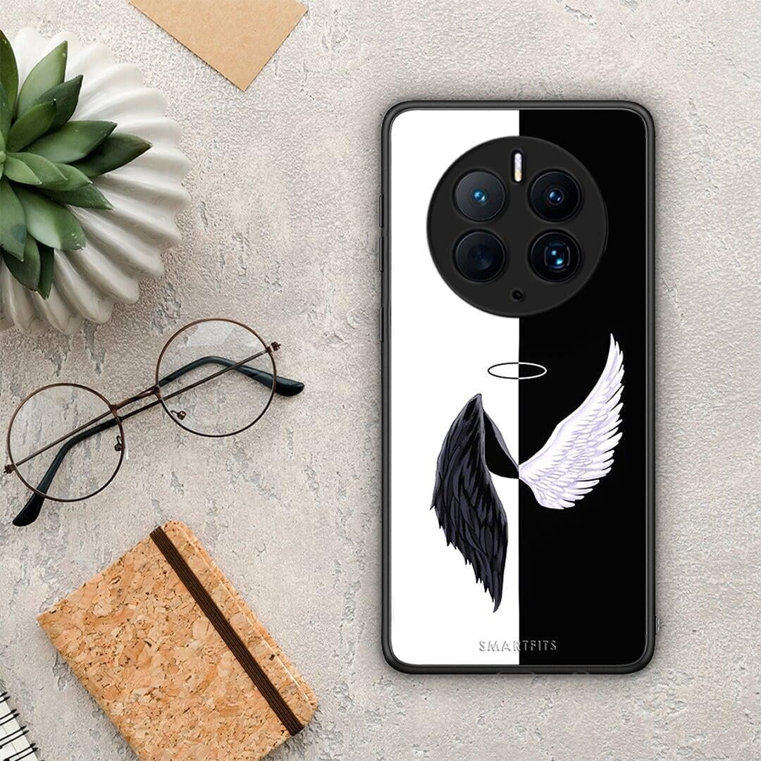 Θήκη Huawei Mate 50 Pro Angels Demons από τη Smartfits με σχέδιο στο πίσω μέρος και μαύρο περίβλημα | Huawei Mate 50 Pro Angels Demons Case with Colorful Back and Black Bezels
