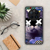 Thumbnail for Θήκη Huawei Mate 50 Pro Cat Collage από τη Smartfits με σχέδιο στο πίσω μέρος και μαύρο περίβλημα | Huawei Mate 50 Pro Cat Collage Case with Colorful Back and Black Bezels