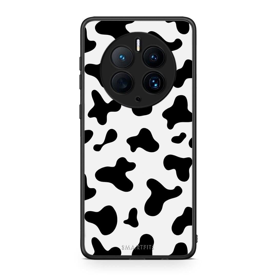 Θήκη Huawei Mate 50 Pro Cow Print από τη Smartfits με σχέδιο στο πίσω μέρος και μαύρο περίβλημα | Huawei Mate 50 Pro Cow Print Case with Colorful Back and Black Bezels