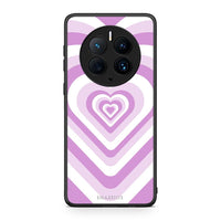 Thumbnail for Θήκη Huawei Mate 50 Pro Lilac Hearts από τη Smartfits με σχέδιο στο πίσω μέρος και μαύρο περίβλημα | Huawei Mate 50 Pro Lilac Hearts Case with Colorful Back and Black Bezels