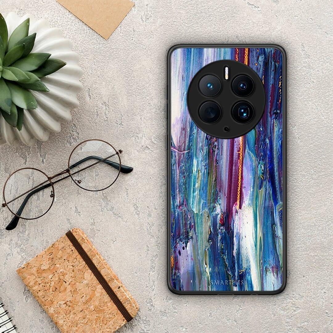 Θήκη Huawei Mate 50 Pro Paint Winter από τη Smartfits με σχέδιο στο πίσω μέρος και μαύρο περίβλημα | Huawei Mate 50 Pro Paint Winter Case with Colorful Back and Black Bezels