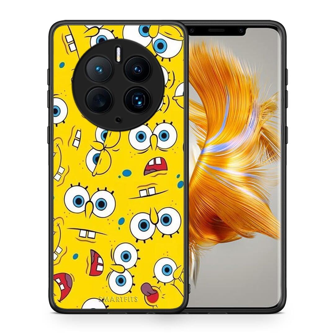 Θήκη Huawei Mate 50 Pro PopArt Sponge από τη Smartfits με σχέδιο στο πίσω μέρος και μαύρο περίβλημα | Huawei Mate 50 Pro PopArt Sponge Case with Colorful Back and Black Bezels