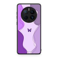 Thumbnail for Θήκη Huawei Mate 50 Pro Purple Mariposa από τη Smartfits με σχέδιο στο πίσω μέρος και μαύρο περίβλημα | Huawei Mate 50 Pro Purple Mariposa Case with Colorful Back and Black Bezels