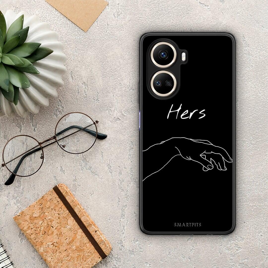 Θήκη Huawei Nova 10 SE Aesthetic Love 1 από τη Smartfits με σχέδιο στο πίσω μέρος και μαύρο περίβλημα | Huawei Nova 10 SE Aesthetic Love 1 Case with Colorful Back and Black Bezels