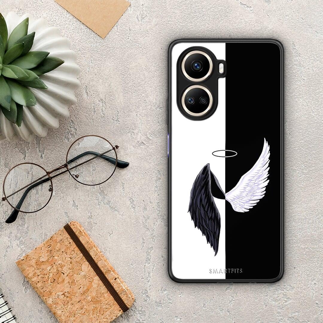 Θήκη Huawei Nova 10 SE Angels Demons από τη Smartfits με σχέδιο στο πίσω μέρος και μαύρο περίβλημα | Huawei Nova 10 SE Angels Demons Case with Colorful Back and Black Bezels