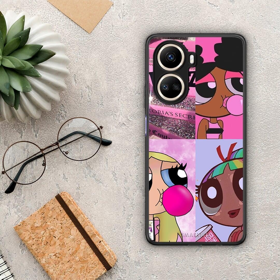 Θήκη Huawei Nova 10 SE Bubble Girls από τη Smartfits με σχέδιο στο πίσω μέρος και μαύρο περίβλημα | Huawei Nova 10 SE Bubble Girls Case with Colorful Back and Black Bezels
