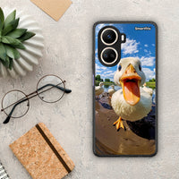 Thumbnail for Θήκη Huawei Nova 10 SE Duck Face από τη Smartfits με σχέδιο στο πίσω μέρος και μαύρο περίβλημα | Huawei Nova 10 SE Duck Face Case with Colorful Back and Black Bezels