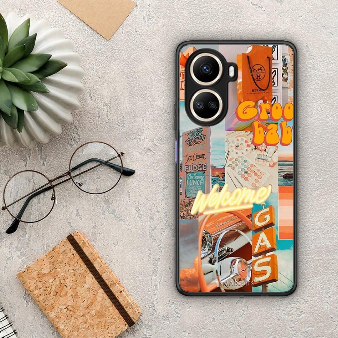 Θήκη Huawei Nova 10 SE Groovy Babe από τη Smartfits με σχέδιο στο πίσω μέρος και μαύρο περίβλημα | Huawei Nova 10 SE Groovy Babe Case with Colorful Back and Black Bezels