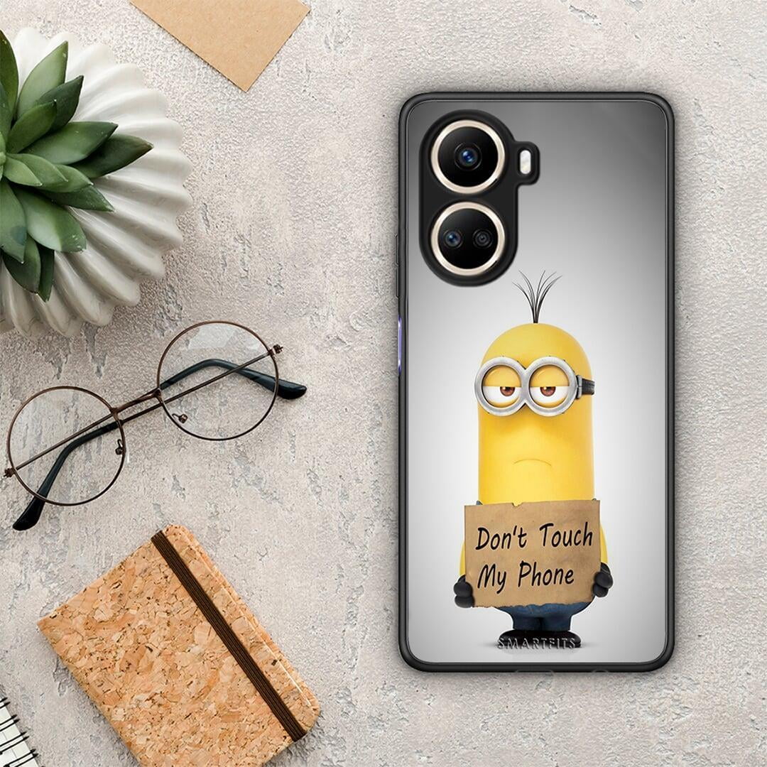 Θήκη Huawei Nova 10 SE Text Minion από τη Smartfits με σχέδιο στο πίσω μέρος και μαύρο περίβλημα | Huawei Nova 10 SE Text Minion Case with Colorful Back and Black Bezels