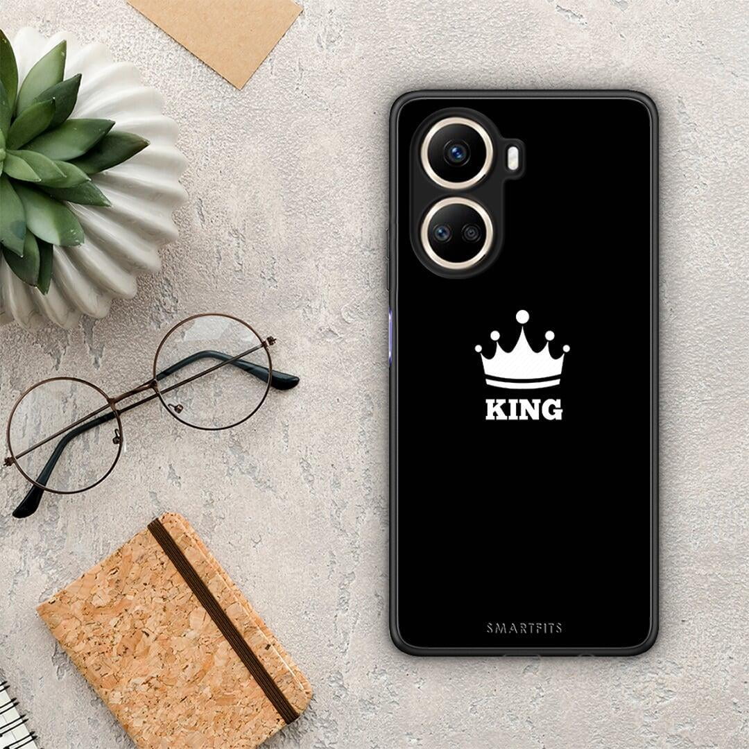 Θήκη Huawei Nova 10 SE Valentine King από τη Smartfits με σχέδιο στο πίσω μέρος και μαύρο περίβλημα | Huawei Nova 10 SE Valentine King Case with Colorful Back and Black Bezels