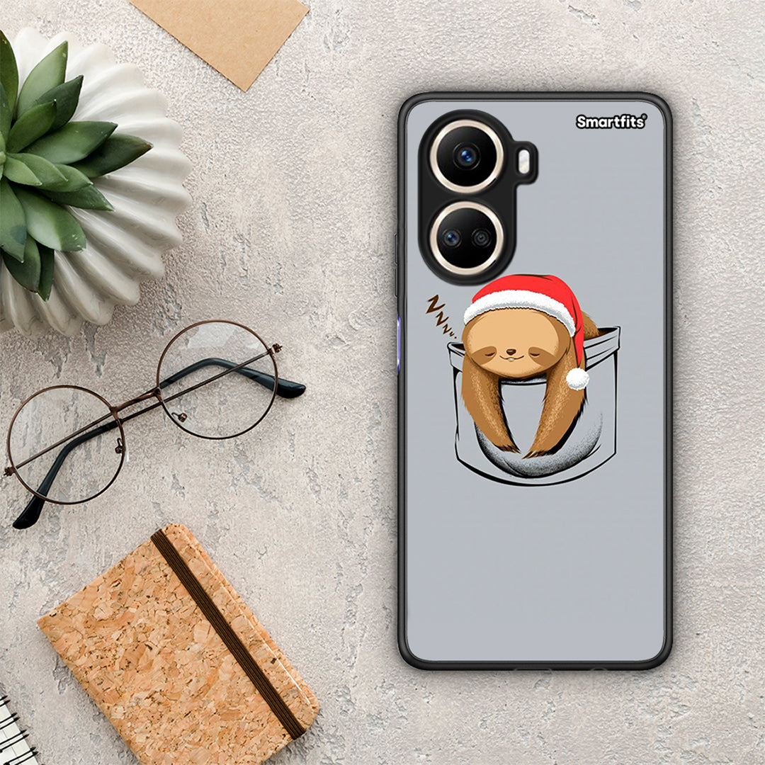 Θήκη Huawei Nova 10 SE Xmas Zzzz από τη Smartfits με σχέδιο στο πίσω μέρος και μαύρο περίβλημα | Huawei Nova 10 SE Xmas Zzzz Case with Colorful Back and Black Bezels